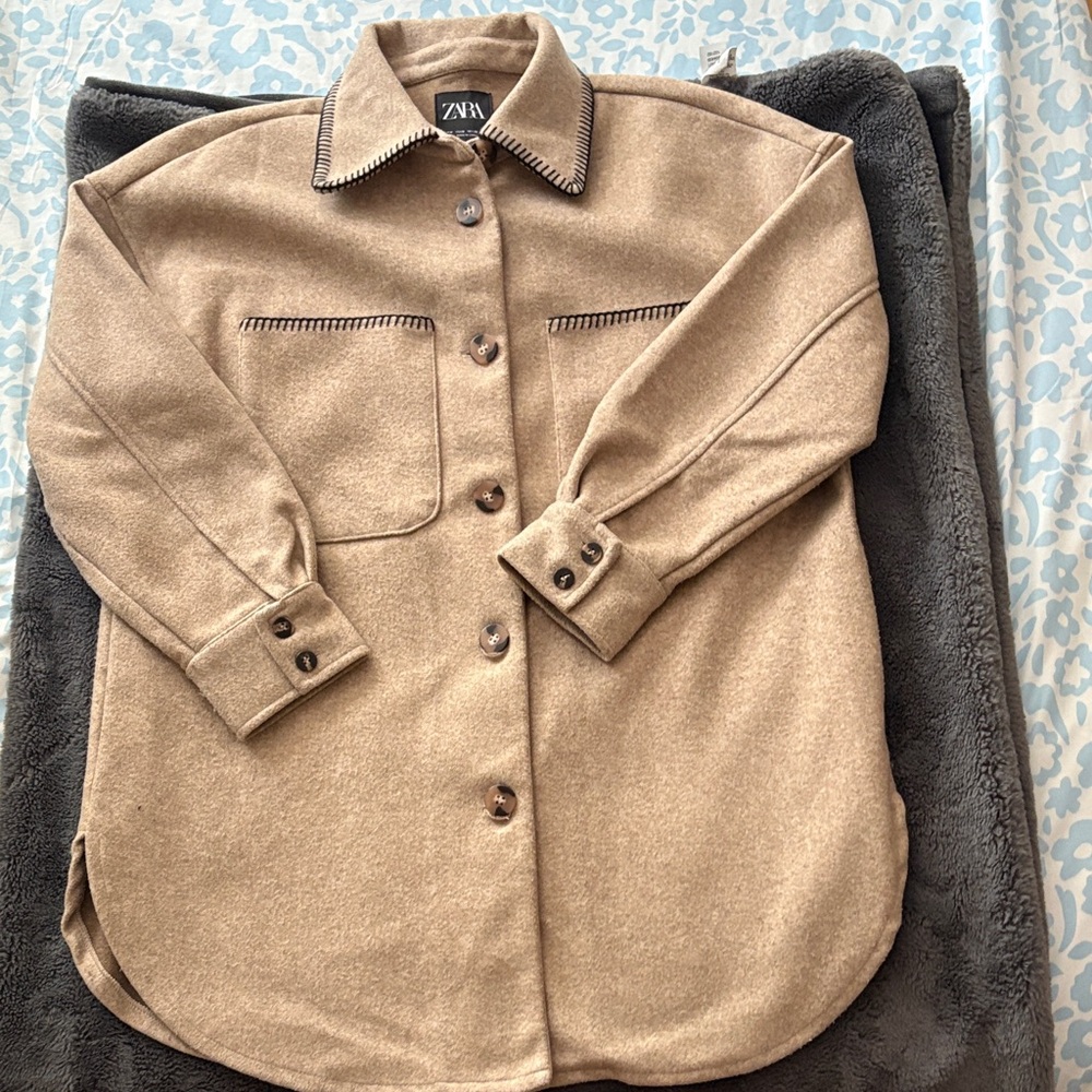 EUC Zara Camel Utility Jacket for Women Size M